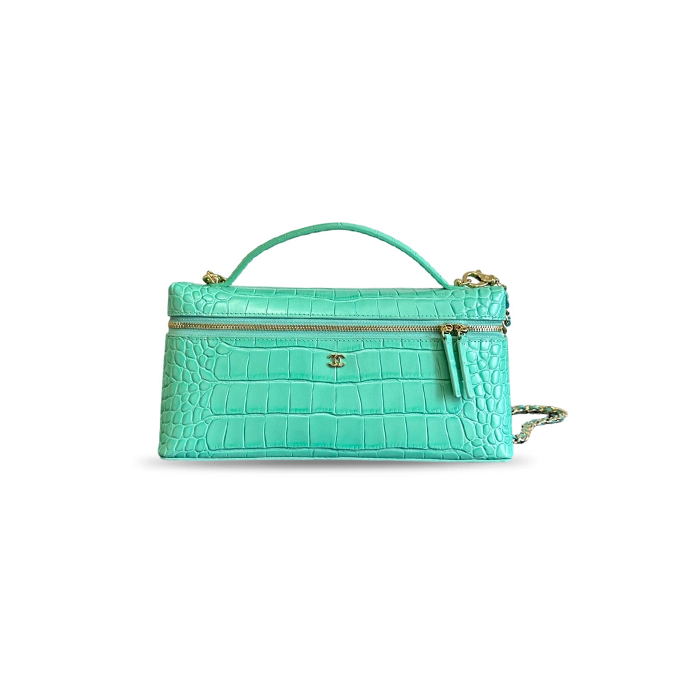 CHANEL MASTER CROCODILE EMBOSSED LEATHER VANITY BAG WITH CHAIN AP5438 (25*12*5cm)